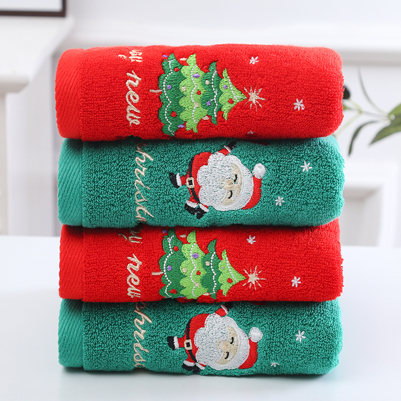 Embroidery Xmas Tree - 1 pz 35*75cm asciugamano da bagno
