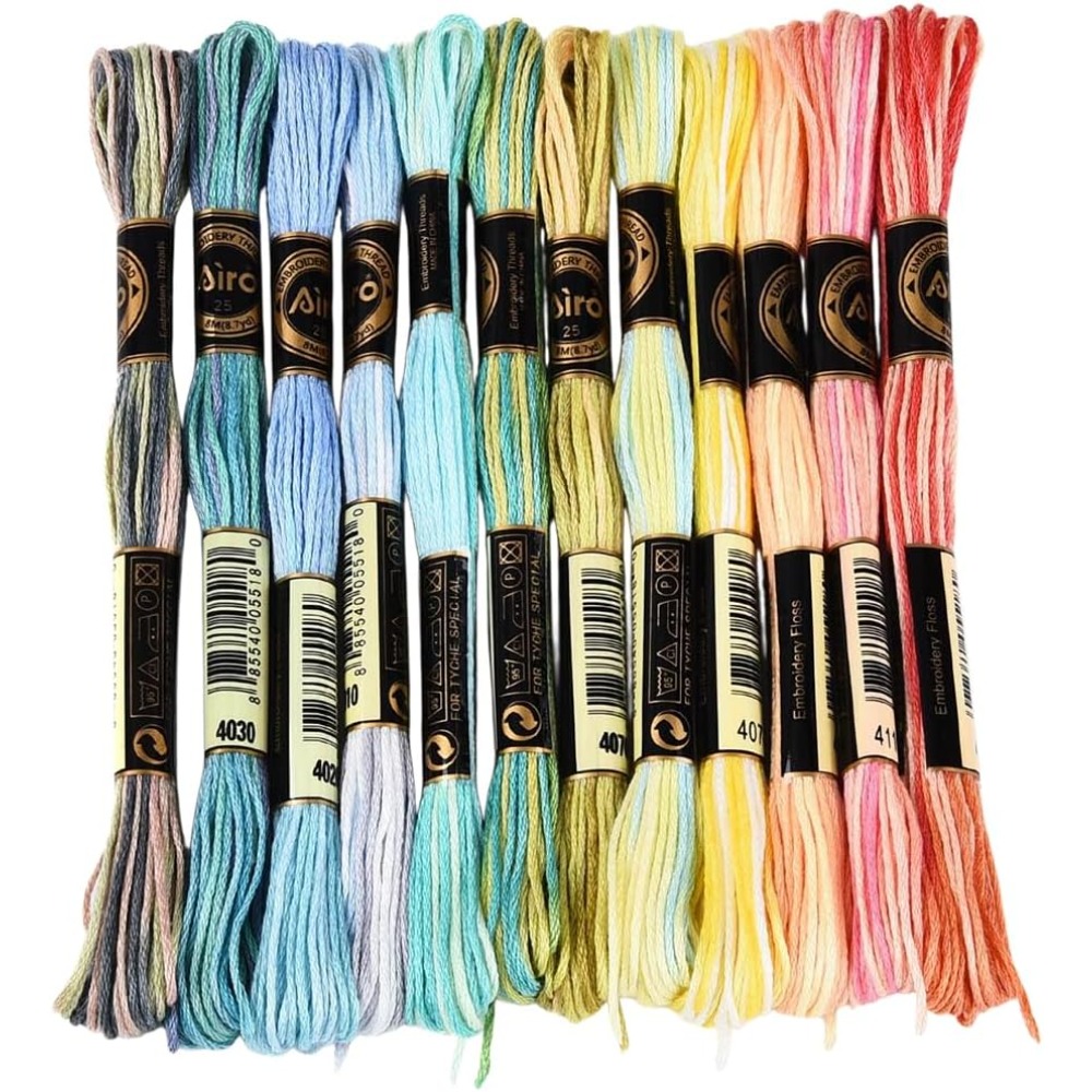 Embroidery Stitches - 12 Rocchetti da 105 Iarde, Filo