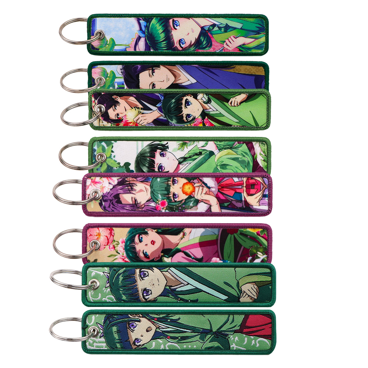 Embroidery Charm - 1 pezzo di portachiavi ricamato con