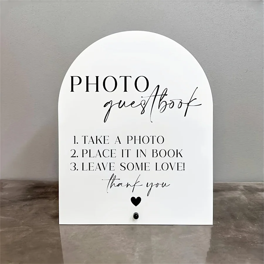 Embroidery Studio - Elegante cartello per foto di matrimonio