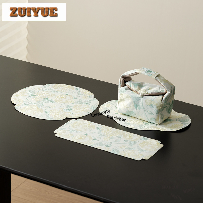 Embroidery Cloth - Tappetini da tè con ricamo in
