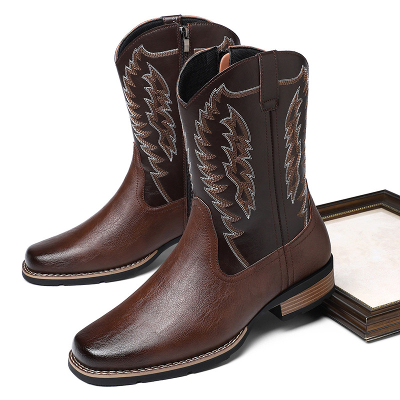 Embroidery Stitches - Stivali Alti da Uomo con Ricami