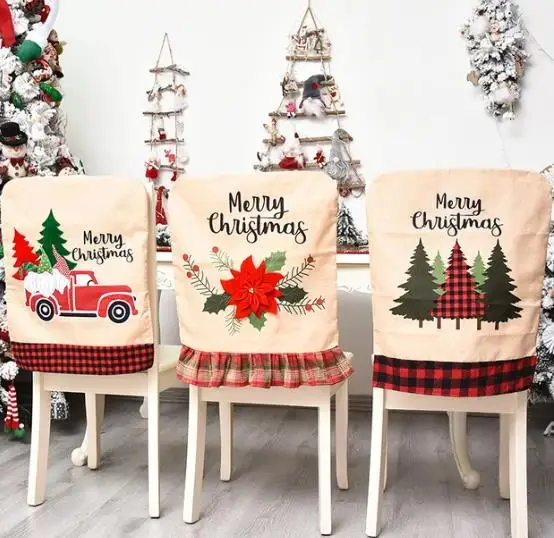 4/6/8 pezzi Fodera per sedia d - Embroidery Xmas Tree recensione e prezzo