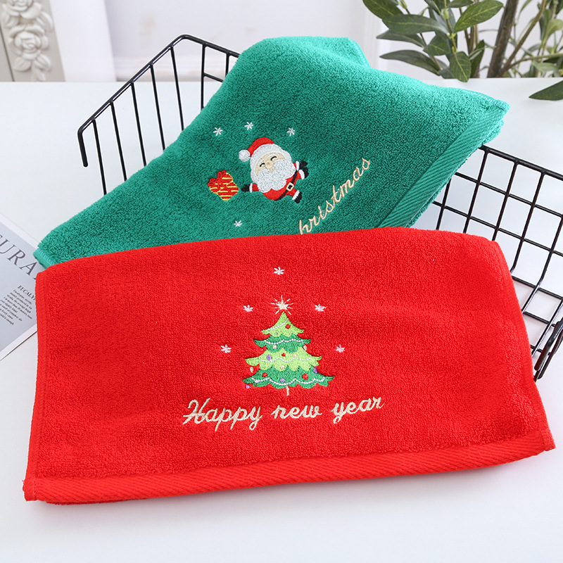 1 pz 35*75cm asciugamano da ba - Embroidery Xmas Tree recensione e prezzo