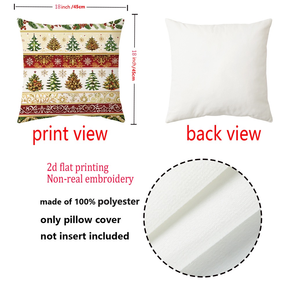 2 pezzi, fodere per cuscini st - Embroidery Xmas Tree recensione e prezzo