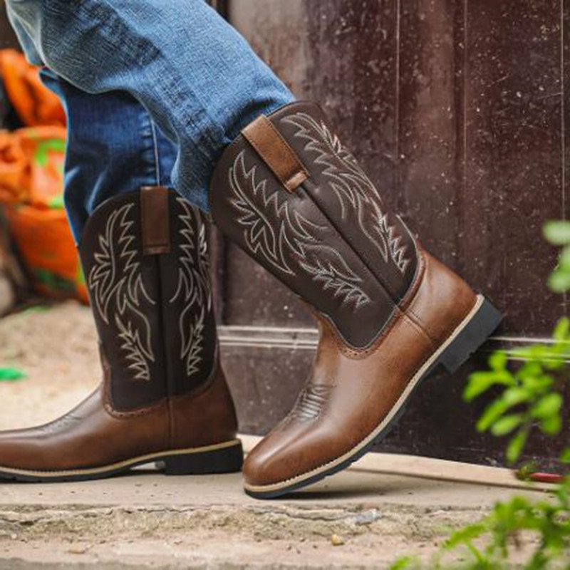 Nuovi Stivali Alti da Uomo con - Embroidery Stitches recensione e prezzo