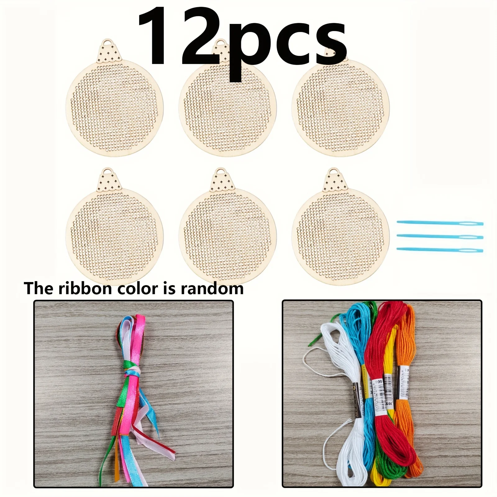 12 Pezzi di Pendenti in Legno  - Embroidery Xmas Tree recensione e prezzo