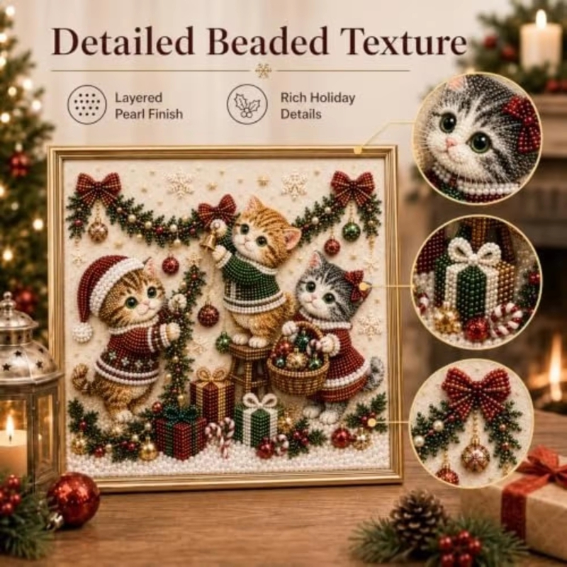Kit Artistico 3D con Gattino d - Embroidery Xmas Tree recensione e prezzo