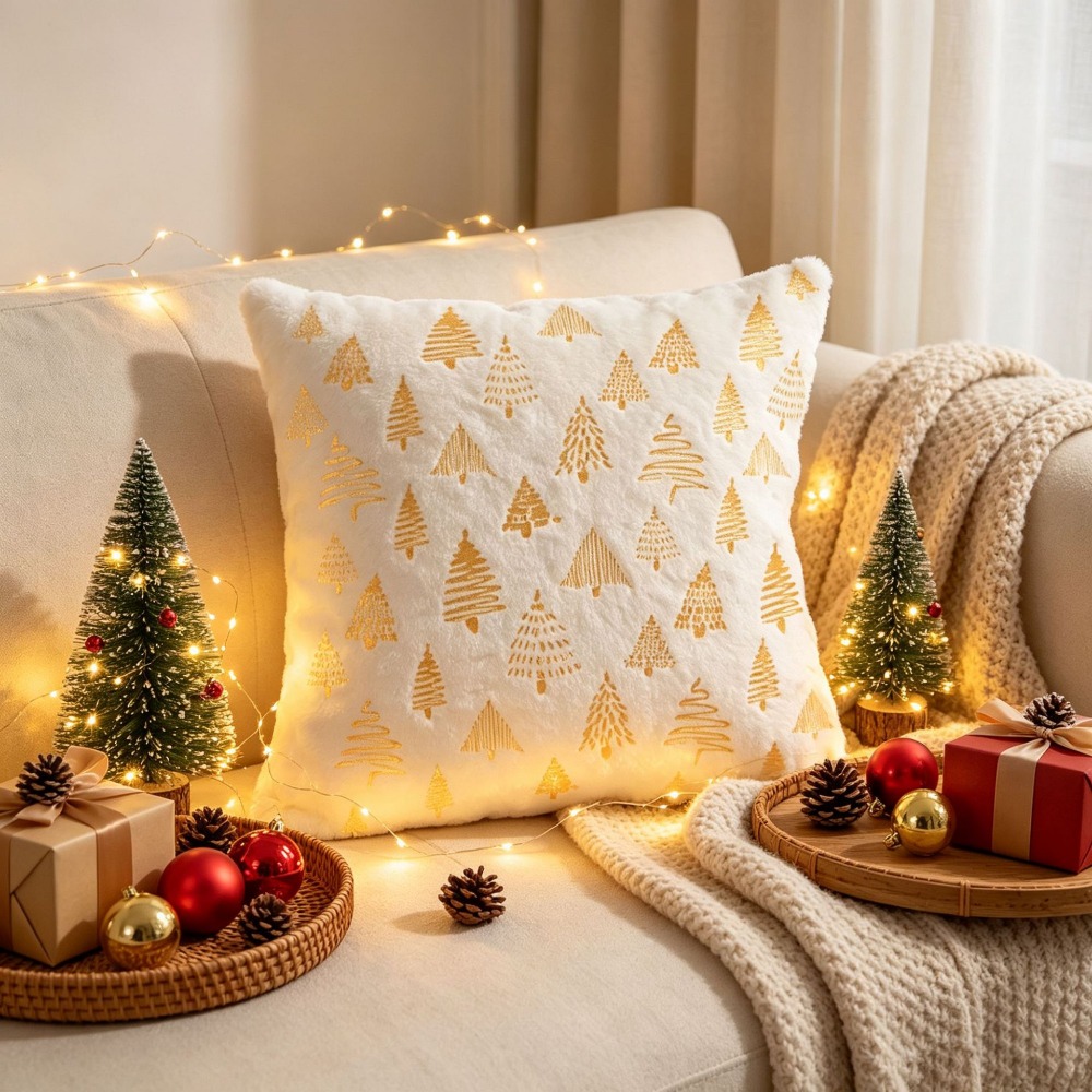 Fodera per cuscino natalizio c - Embroidery Xmas Tree recensione e prezzo