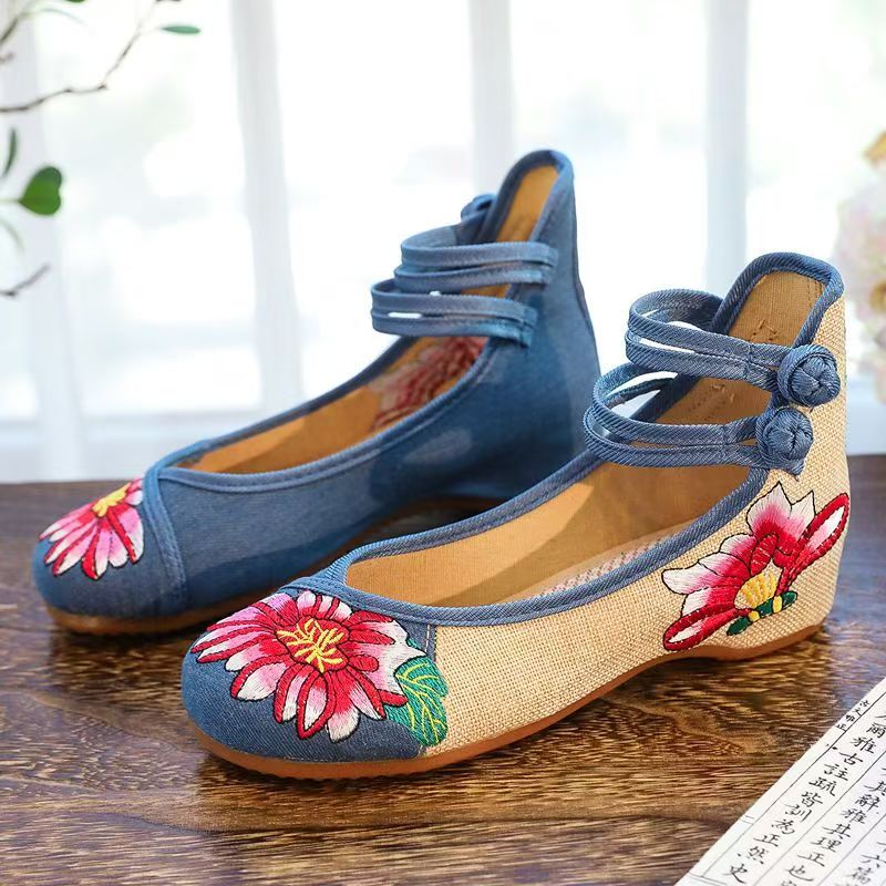 Scarpe da donna con zeppa in t - Embroidery Cloth recensione e prezzo