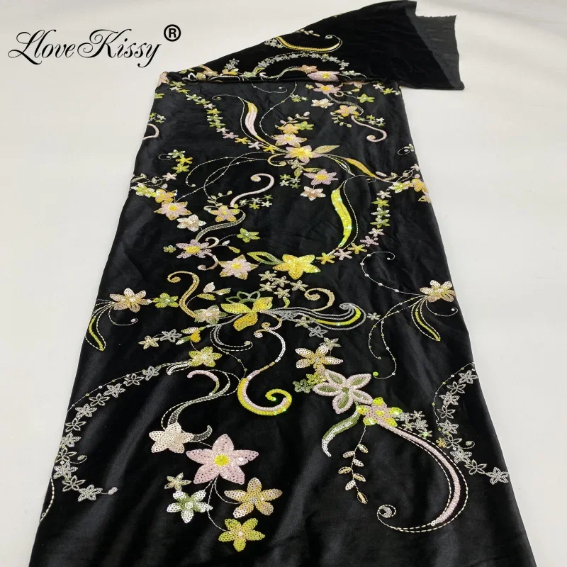 Nuovo ricamo in velluto nero a - Velvet Fabric Embroidery recensione e prezzo